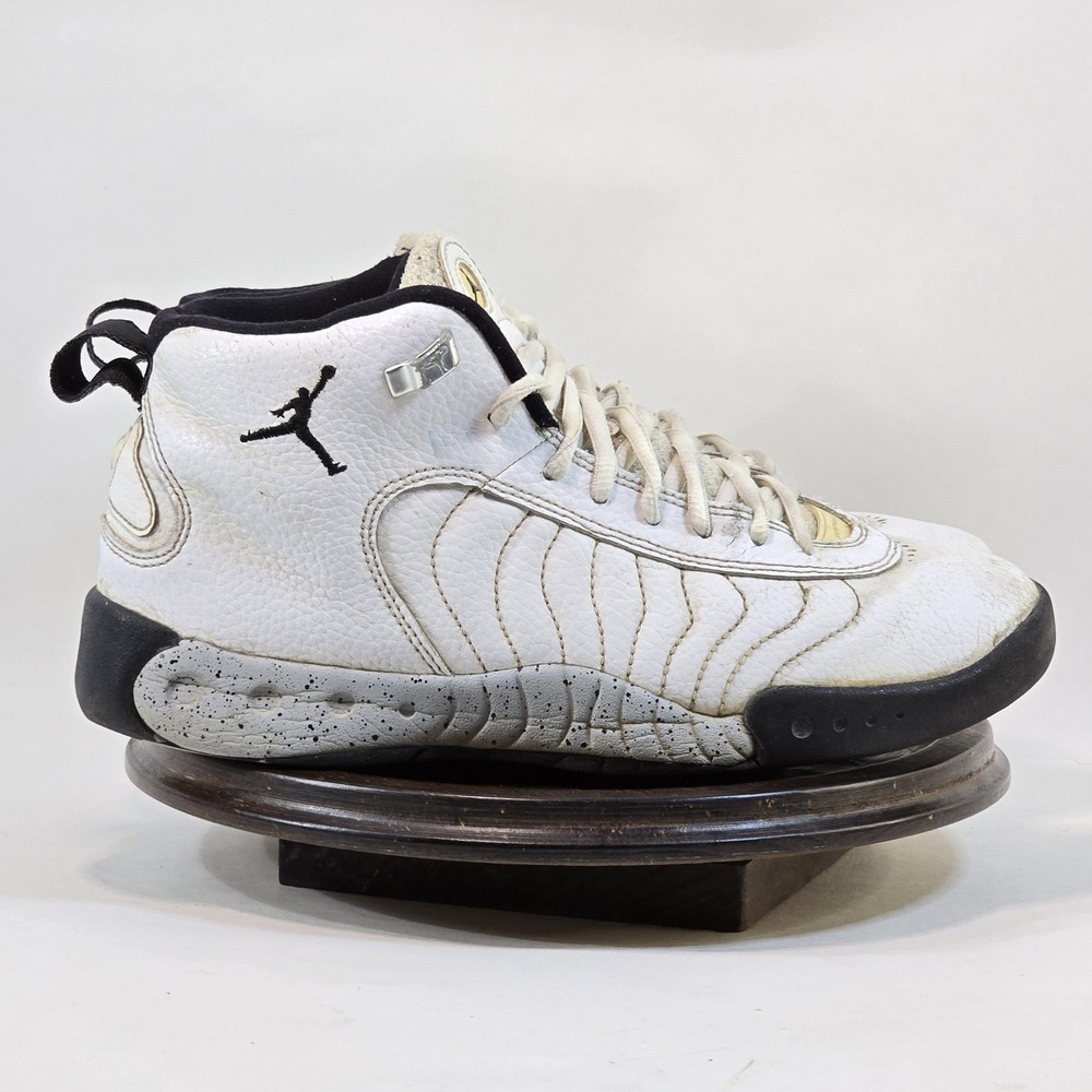 Air Jordan Jumpman Pro Shoes Youth 7Y White Black Gold Retro Basketball Sneakers